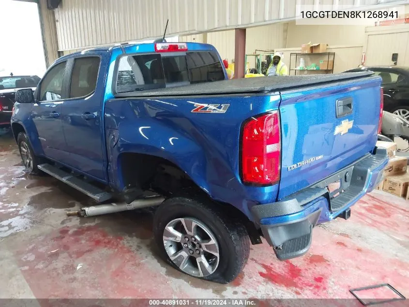 2019 Chevrolet Colorado Z71 VIN: 1GCGTDEN8K1268941 Lot: 40891031