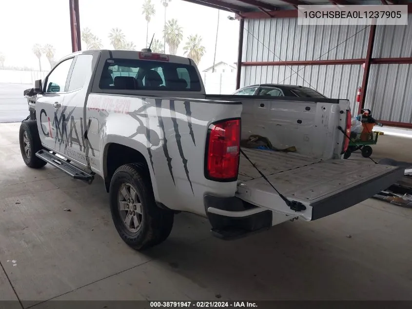 2020 Chevrolet Colorado 2Wd Long Box Wt VIN: 1GCHSBEA0L1237905 Lot: 38791947