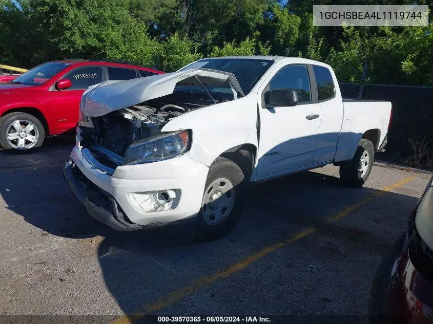 2020 Chevrolet Colorado 2Wd Long Box Wt VIN: 1GCHSBEA4L1119744 Lot: 39570365