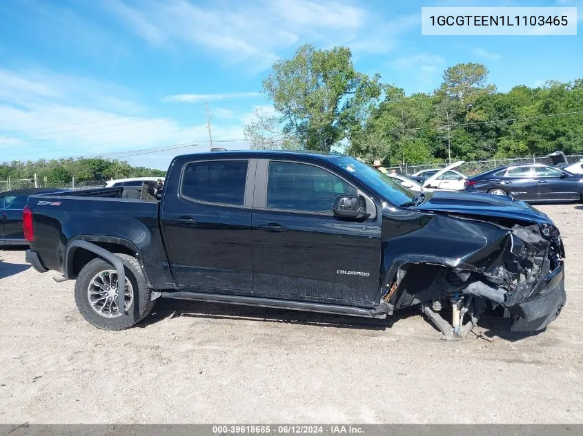 2020 Chevrolet Colorado 4Wd Short Box Zr2 VIN: 1GCGTEEN1L1103465 Lot: 39618685