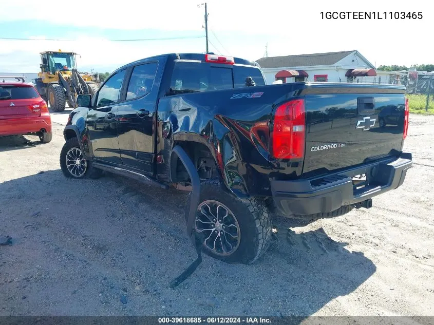 2020 Chevrolet Colorado 4Wd Short Box Zr2 VIN: 1GCGTEEN1L1103465 Lot: 39618685