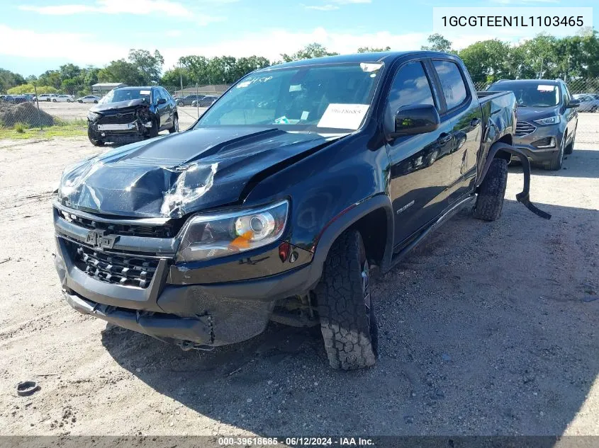 2020 Chevrolet Colorado 4Wd Short Box Zr2 VIN: 1GCGTEEN1L1103465 Lot: 39618685