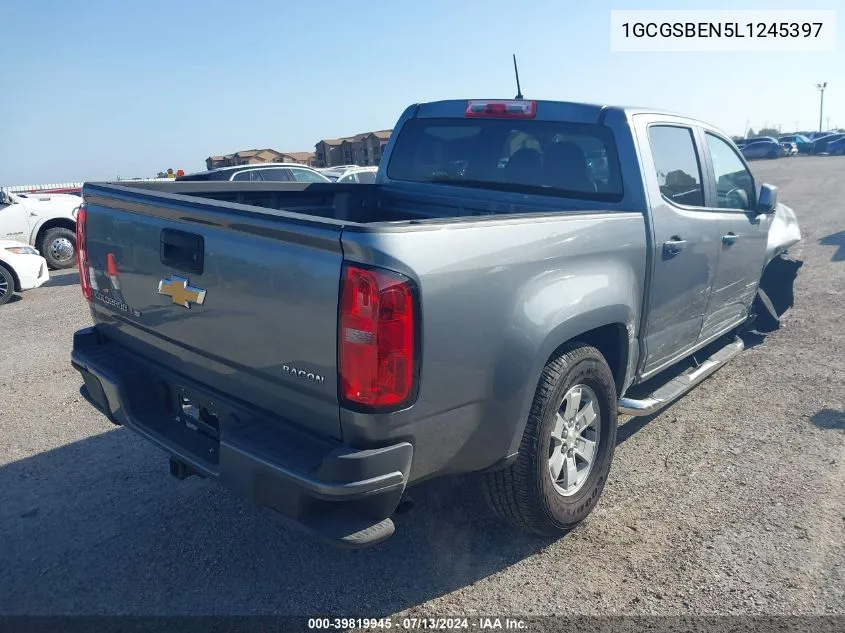 1GCGSBEN5L1245397 2020 Chevrolet Colorado 2Wd Short Box Wt