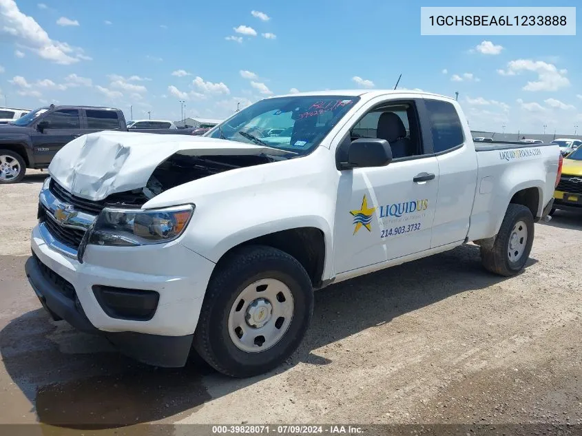 2020 Chevrolet Colorado 2Wd Long Box Wt VIN: 1GCHSBEA6L1233888 Lot: 39828071