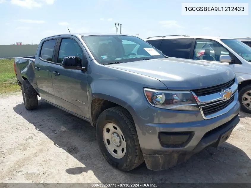 2020 Chevrolet Colorado 2Wd Short Box Wt VIN: 1GCGSBEA9L1212433 Lot: 39953773