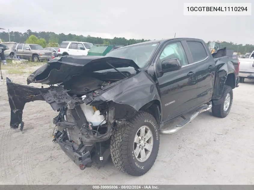 2020 Chevrolet Colorado 4Wd Short Box Wt VIN: 1GCGTBEN4L1110294 Lot: 39995806