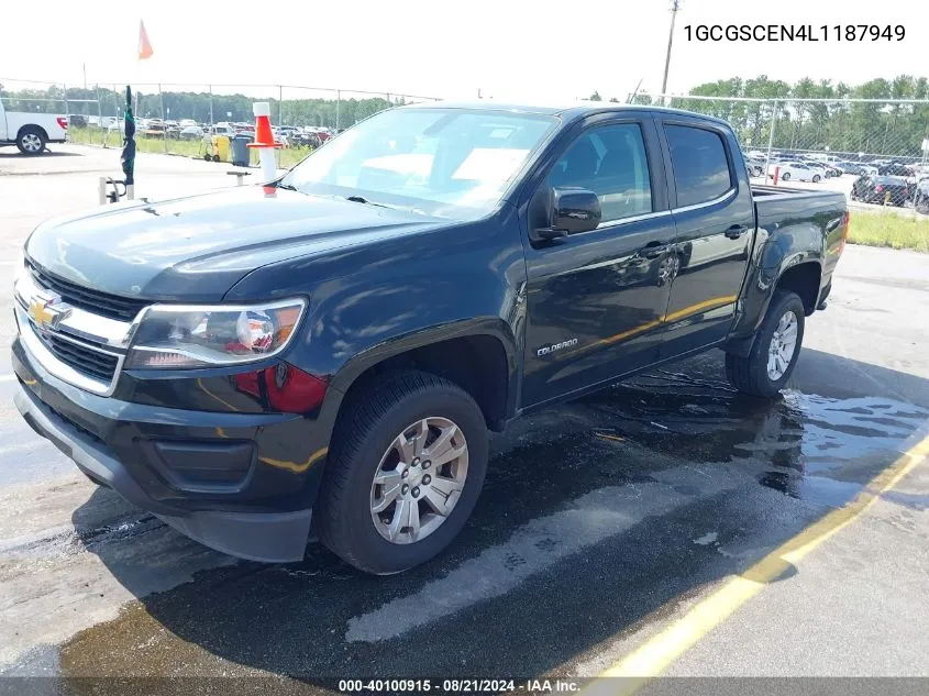 2020 Chevrolet Colorado 2Wd Short Box Lt VIN: 1GCGSCEN4L1187949 Lot: 40100915