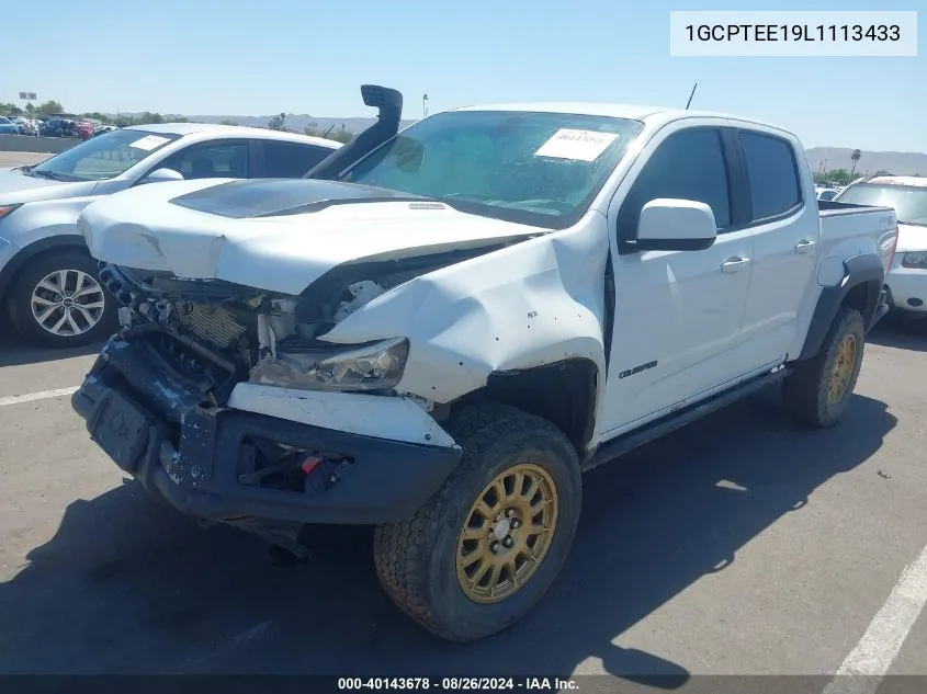 2020 Chevrolet Colorado 4Wd Short Box Zr2 VIN: 1GCPTEE19L1113433 Lot: 40143678