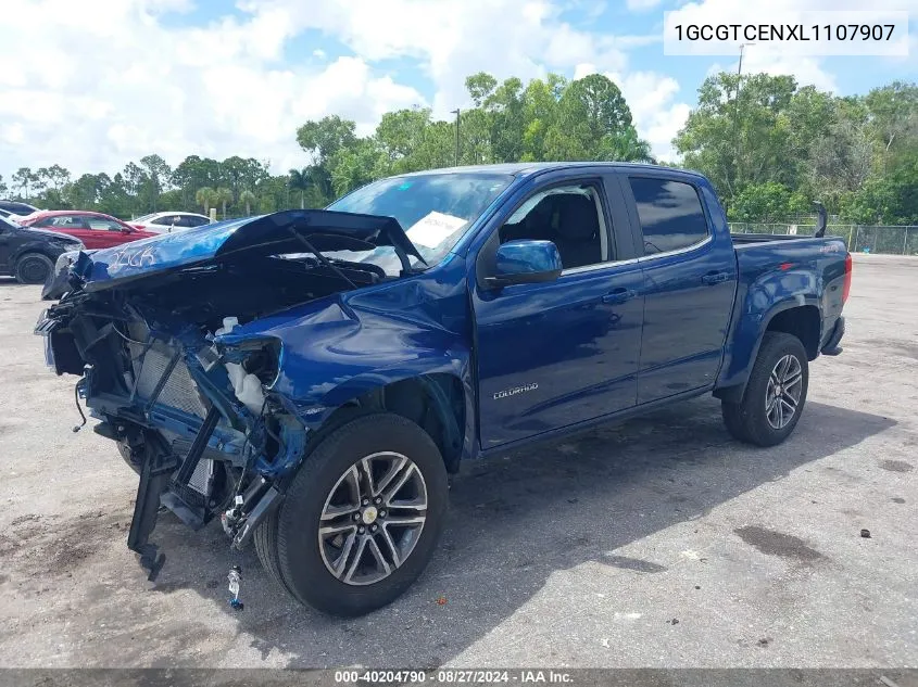 2020 Chevrolet Colorado 4Wd Short Box Lt VIN: 1GCGTCENXL1107907 Lot: 40204790