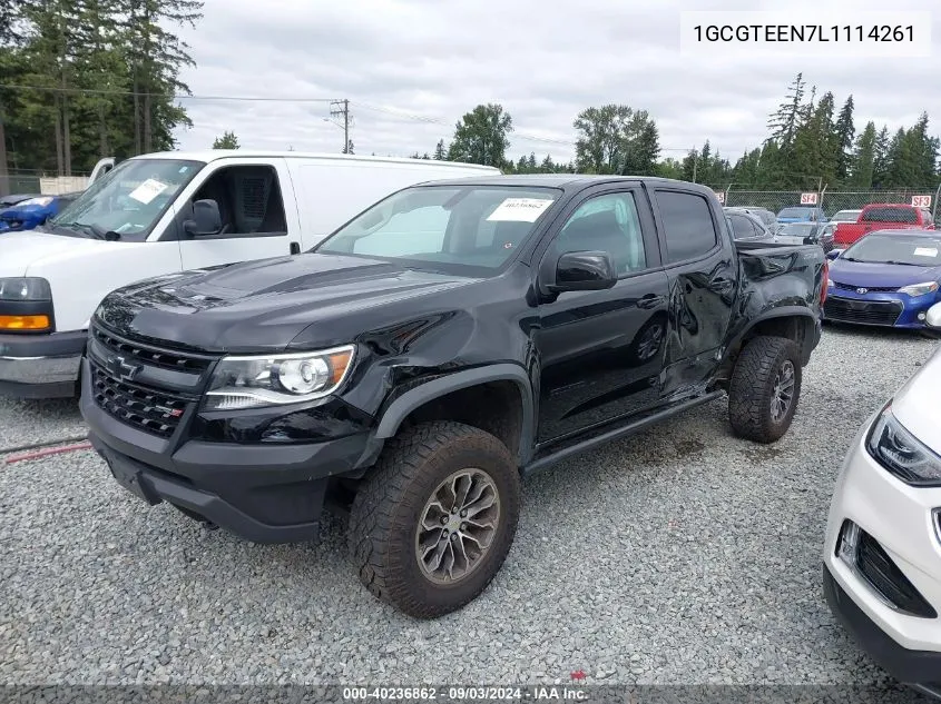 2020 Chevrolet Colorado 4Wd Short Box Zr2 VIN: 1GCGTEEN7L1114261 Lot: 40761297