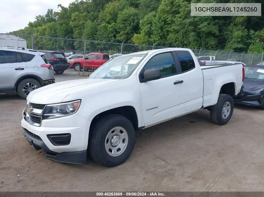 2020 Chevrolet Colorado VIN: 1GCHSBEA9L1245260 Lot: 40263669