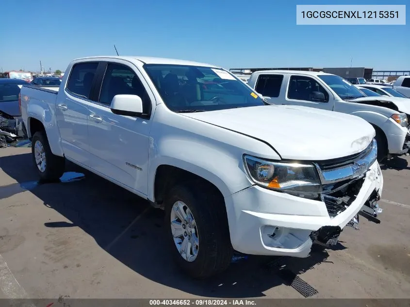 2020 Chevrolet Colorado 2Wd Short Box Lt VIN: 1GCGSCENXL1215351 Lot: 40346652