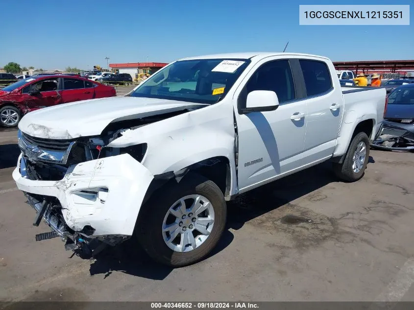 2020 Chevrolet Colorado 2Wd Short Box Lt VIN: 1GCGSCENXL1215351 Lot: 40346652