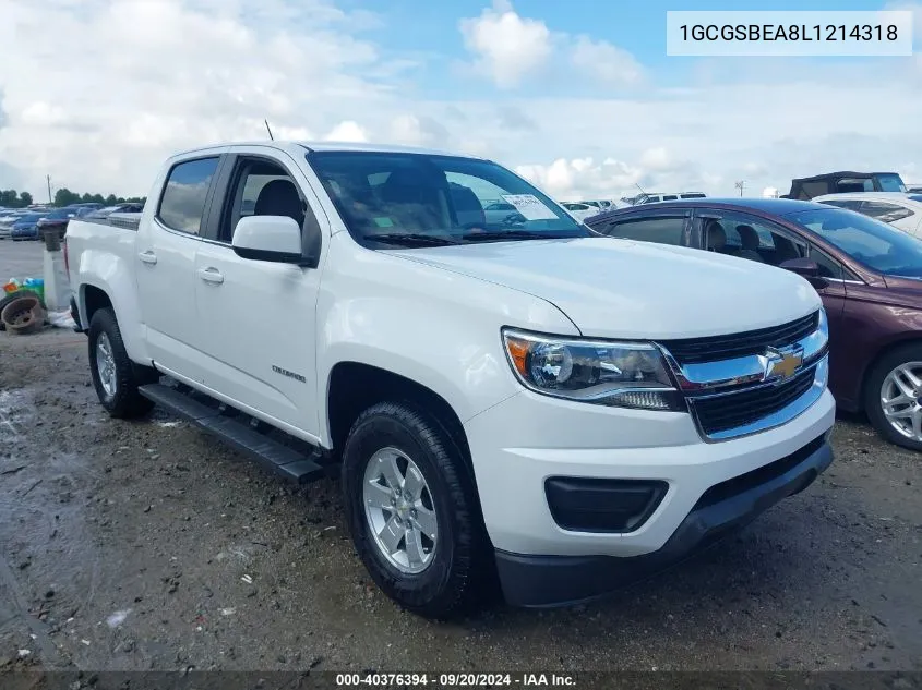 1GCGSBEA8L1214318 2020 Chevrolet Colorado 2Wd Short Box Wt