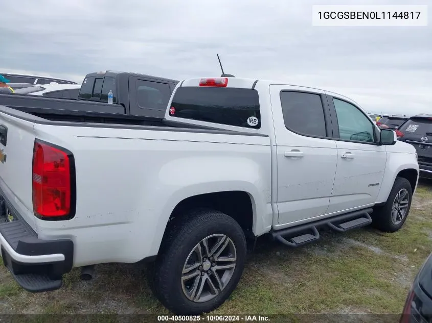 2020 Chevrolet Colorado VIN: 1GCGSBEN0L1144817 Lot: 40500825