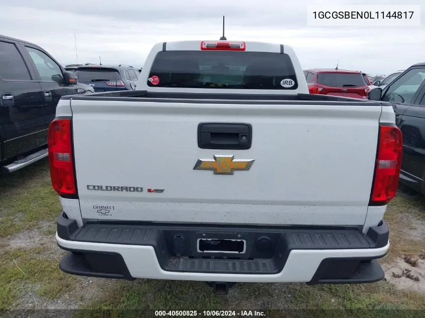 2020 Chevrolet Colorado VIN: 1GCGSBEN0L1144817 Lot: 40500825