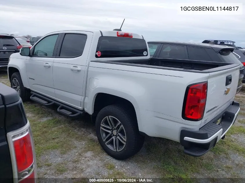 1GCGSBEN0L1144817 2020 Chevrolet Colorado