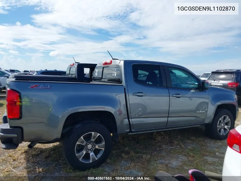 2020 Chevrolet Colorado Z71 VIN: 1GCGSDEN9L1102870 Lot: 40507553