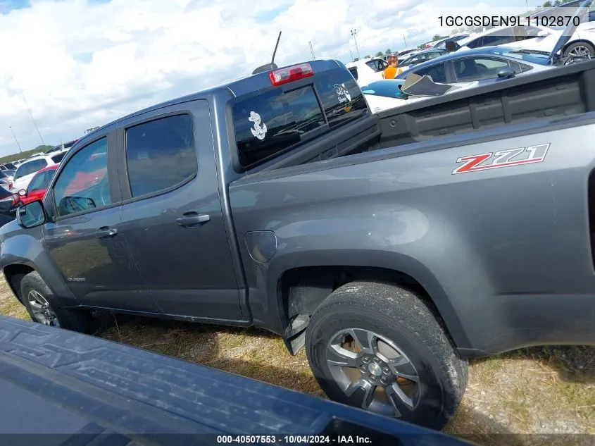 2020 Chevrolet Colorado Z71 VIN: 1GCGSDEN9L1102870 Lot: 40507553