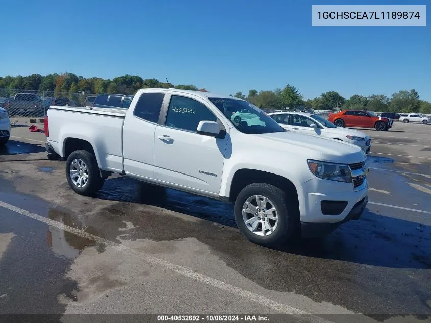 1GCHSCEA7L1189874 2020 Chevrolet Colorado 2Wd Long Box Lt