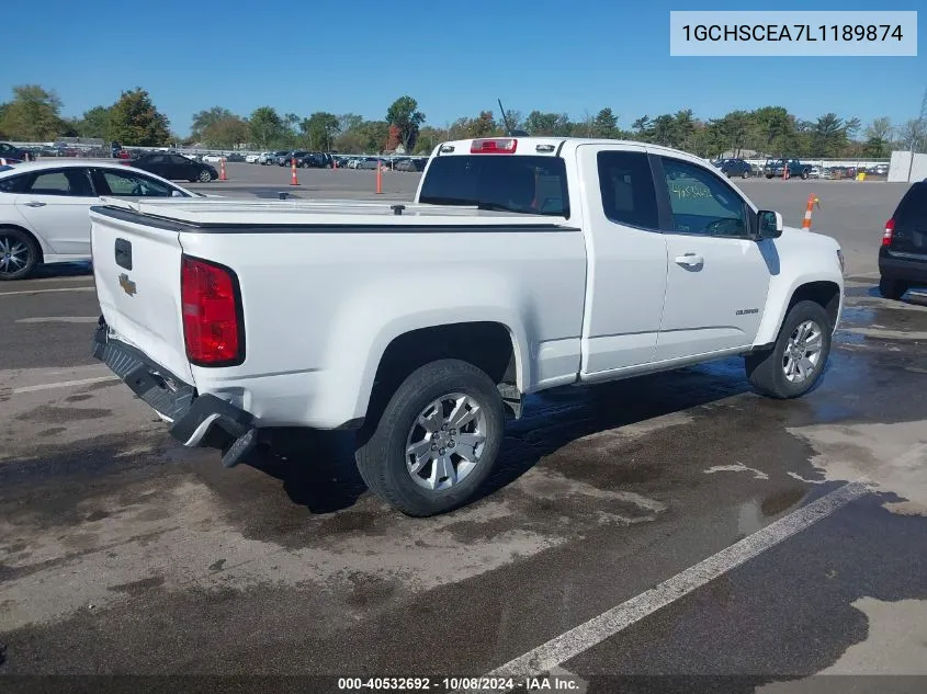 1GCHSCEA7L1189874 2020 Chevrolet Colorado 2Wd Long Box Lt