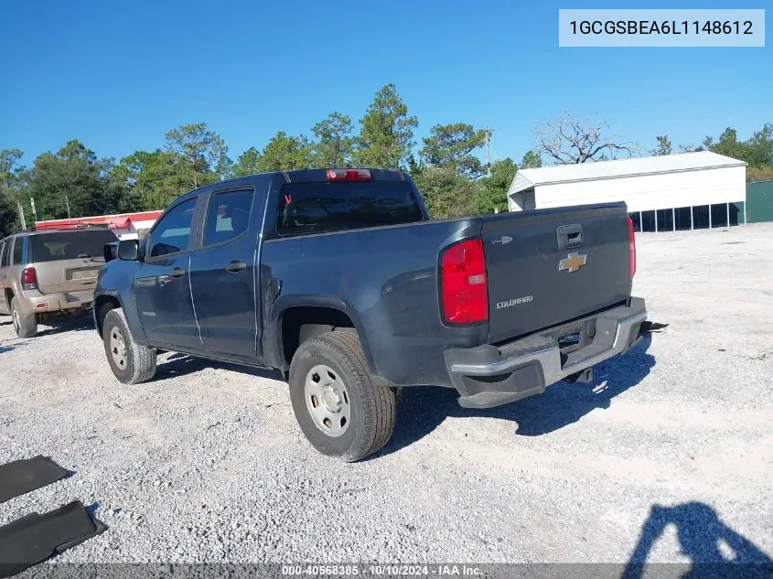 2020 Chevrolet Colorado 2Wd Short Box Wt VIN: 1GCGSBEA6L1148612 Lot: 40568385