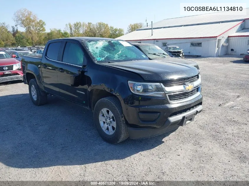 2020 Chevrolet Colorado 2Wd Short Box Wt VIN: 1GCGSBEA6L1134810 Lot: 40571208