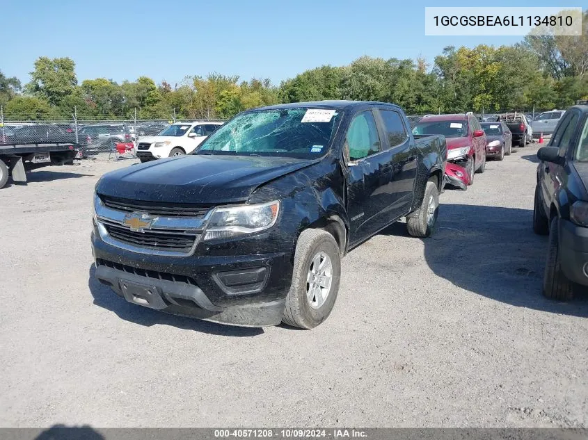 2020 Chevrolet Colorado 2Wd Short Box Wt VIN: 1GCGSBEA6L1134810 Lot: 40571208