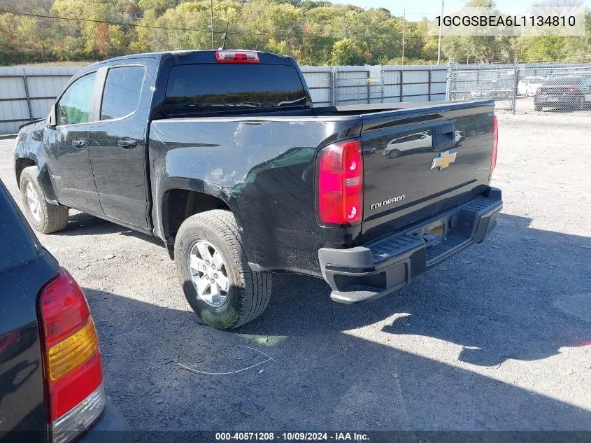 2020 Chevrolet Colorado 2Wd Short Box Wt VIN: 1GCGSBEA6L1134810 Lot: 40571208