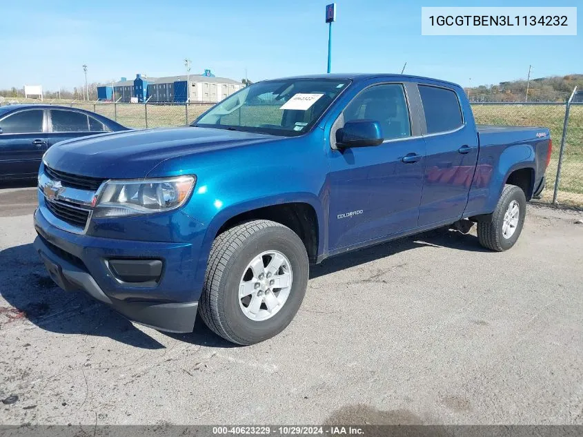 2020 Chevrolet Colorado 4Wd Long Box Wt VIN: 1GCGTBEN3L1134232 Lot: 40623229