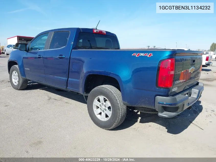 2020 Chevrolet Colorado 4Wd Long Box Wt VIN: 1GCGTBEN3L1134232 Lot: 40623229