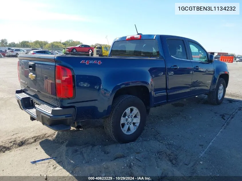 2020 Chevrolet Colorado 4Wd Long Box Wt VIN: 1GCGTBEN3L1134232 Lot: 40623229