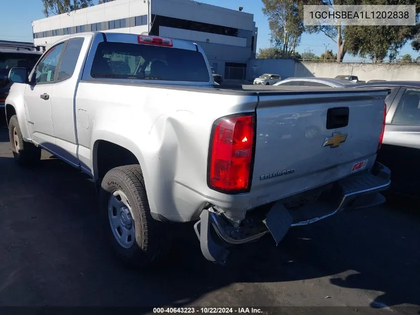 2020 Chevrolet Colorado 2Wd Long Box Wt VIN: 1GCHSBEA1L1202838 Lot: 40643223