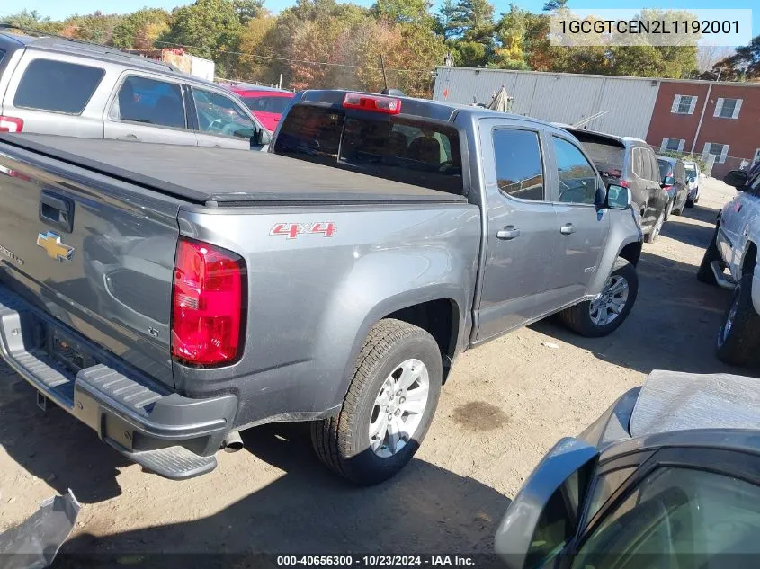 2020 Chevrolet Colorado 4Wd Short Box Lt VIN: 1GCGTCEN2L1192001 Lot: 40656300