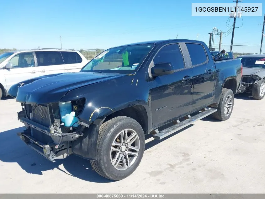 2020 Chevrolet Colorado 2Wd Short Box Wt VIN: 1GCGSBEN1L1145927 Lot: 40875669