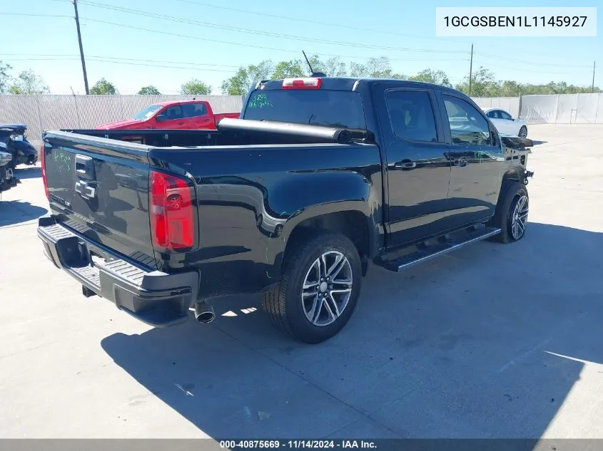 2020 Chevrolet Colorado 2Wd Short Box Wt VIN: 1GCGSBEN1L1145927 Lot: 40875669