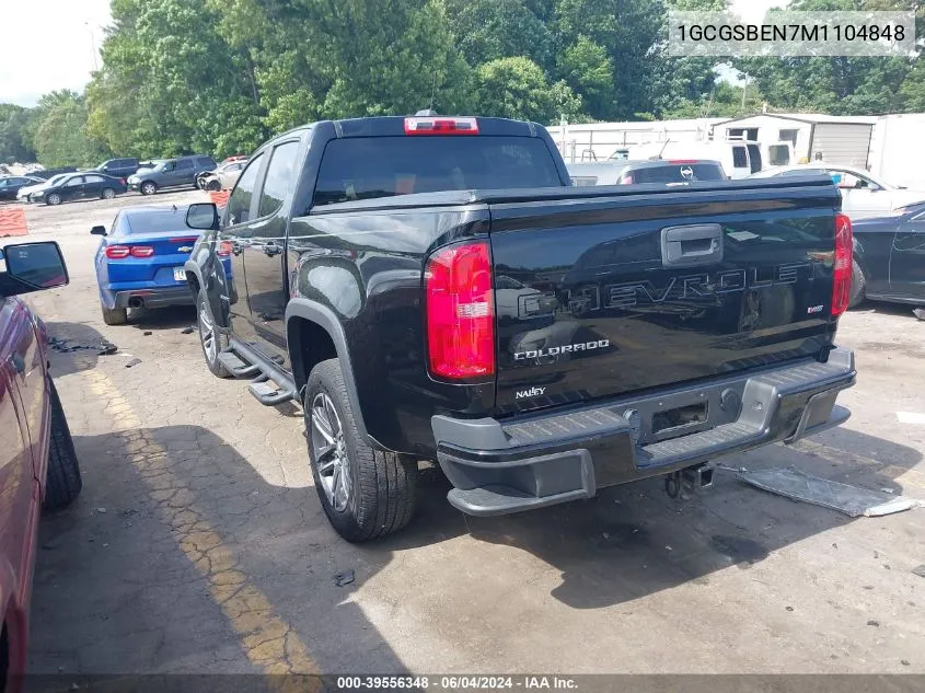 2021 Chevrolet Colorado 2Wd Short Box Wt VIN: 1GCGSBEN7M1104848 Lot: 39556348