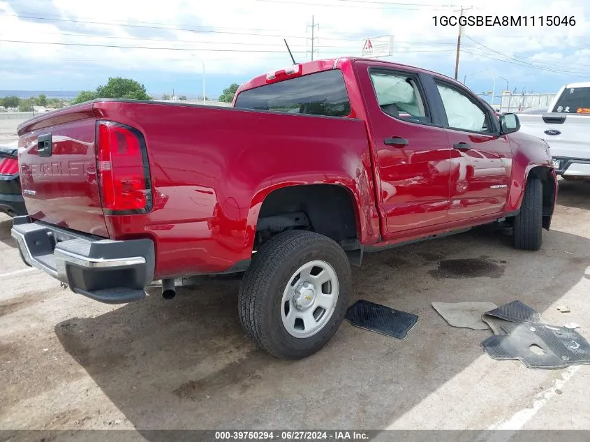 1GCGSBEA8M1115046 2021 Chevrolet Colorado