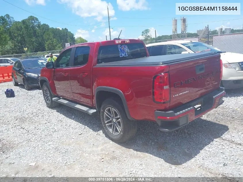 2021 Chevrolet Colorado 2Wd Short Box Wt VIN: 1GCGSBEA4M1158444 Lot: 39751506