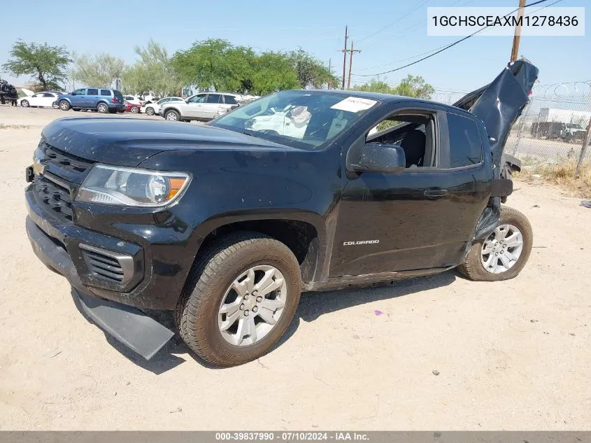 1GCHSCEAXM1278436 2021 Chevrolet Colorado 2Wd Long Box Lt