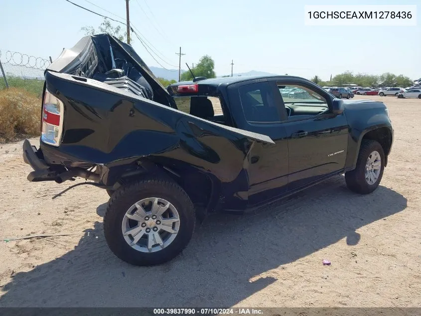 2021 Chevrolet Colorado 2Wd Long Box Lt VIN: 1GCHSCEAXM1278436 Lot: 39837990