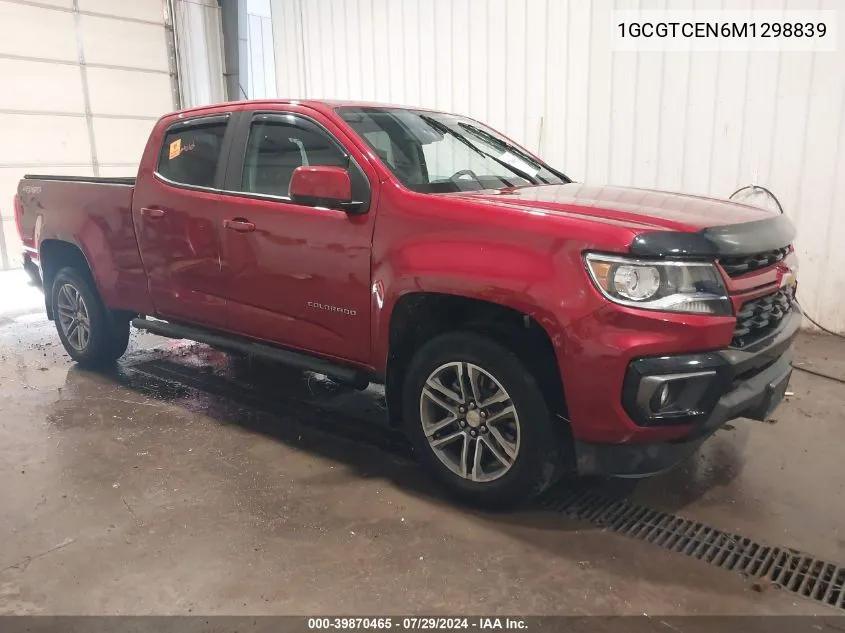 1GCGTCEN6M1298839 2021 Chevrolet Colorado 4Wd Long Box Lt