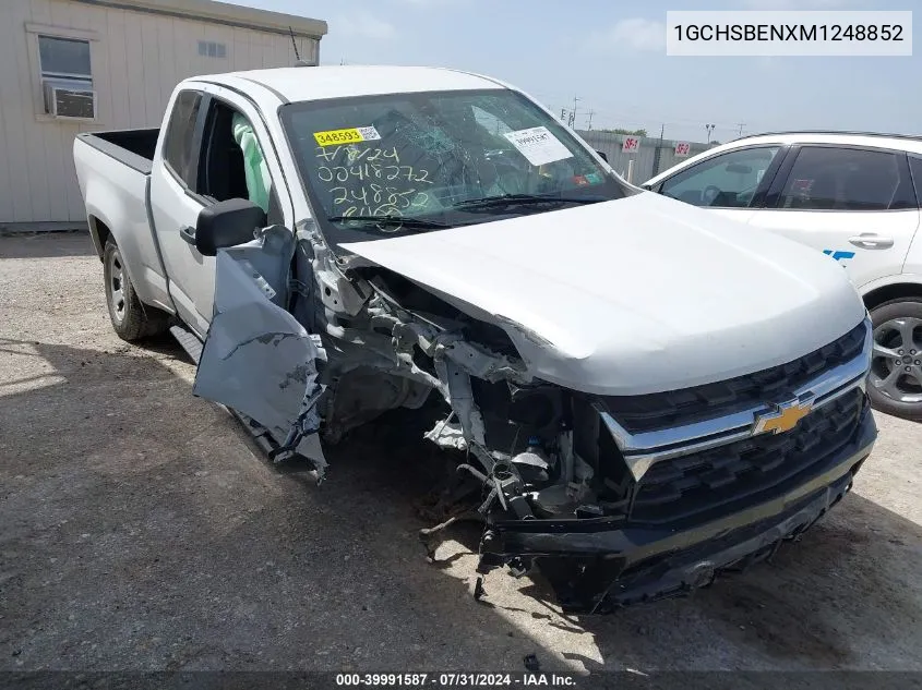 2021 Chevrolet Colorado 2Wd Long Box Wt VIN: 1GCHSBENXM1248852 Lot: 39991587