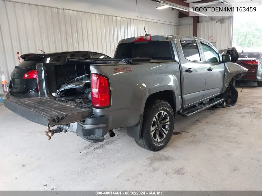 2021 Chevrolet Colorado 4Wd Short Box Z71 VIN: 1GCGTDEN4M1163459 Lot: 40014661