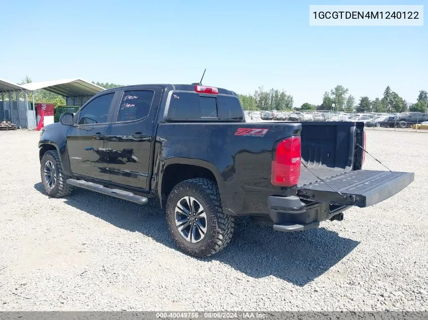 1GCGTDEN4M1240122 2021 Chevrolet Colorado 4Wd Short Box Z71