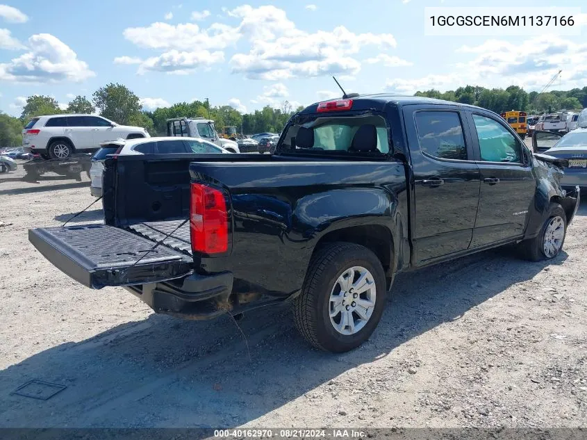 2021 Chevrolet Colorado Lt VIN: 1GCGSCEN6M1137166 Lot: 40162970