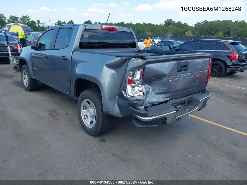 1GCGSBEA6M1268248 2021 Chevrolet Colorado 2Wd Short Box Wt