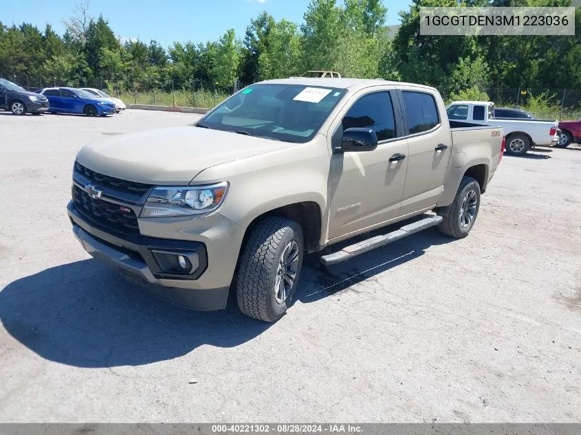 2021 Chevrolet Colorado 4Wd Short Box Z71 VIN: 1GCGTDEN3M1223036 Lot: 40221302