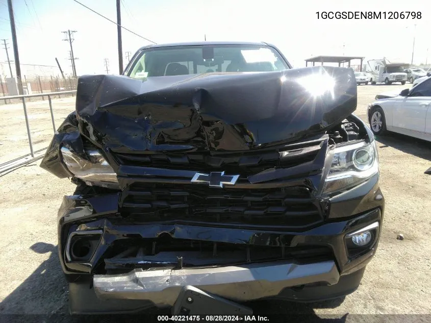 1GCGSDEN8M1206798 2021 Chevrolet Colorado 2Wd Short Box Z71