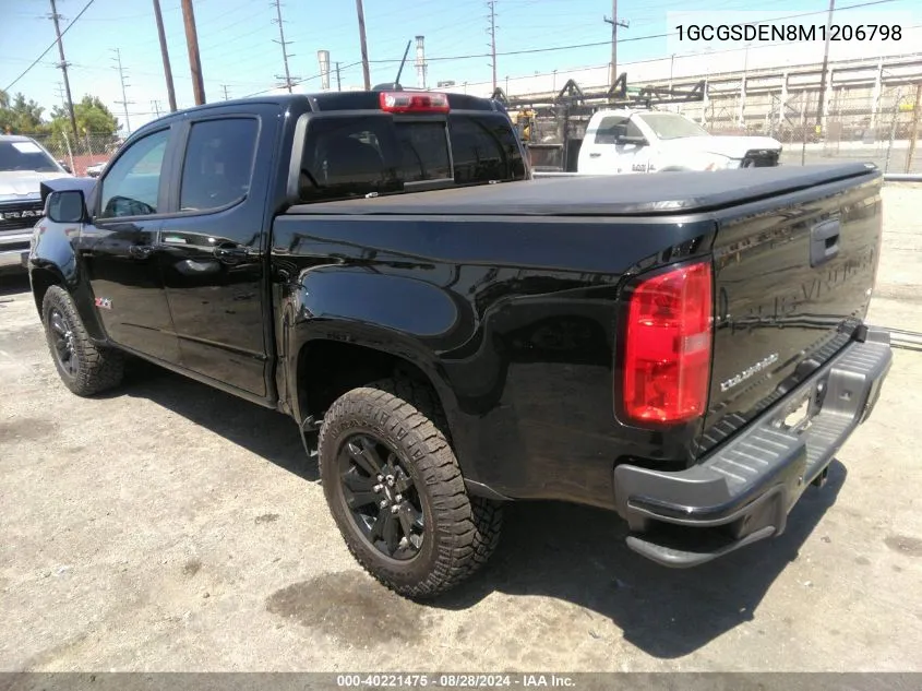 1GCGSDEN8M1206798 2021 Chevrolet Colorado 2Wd Short Box Z71